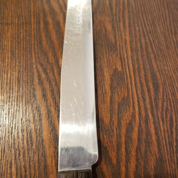 Vtg Forgecraft Stainless Steel 8" Blade Wooden Handle Carving Knife Made in USA - Picture 7 of 9
